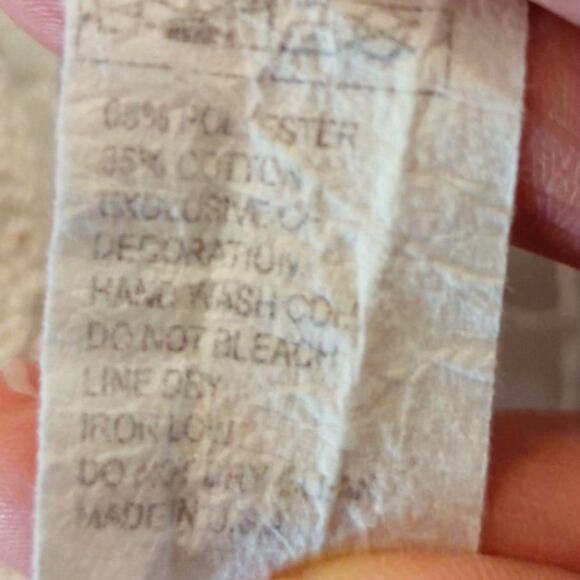 Vintage Women's Havana Cream Floral Lace Sheer Top‎ MED Cottage Core Prairie - Picture 6 of 8